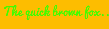 Image with Font Color 41FD00 and Background Color FDBD00